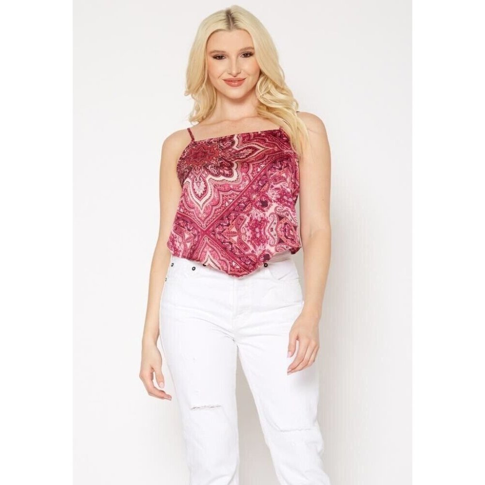 PLEIONE MULTI PRINTED SEXY CAMI TOP‎ SIZE LARGE